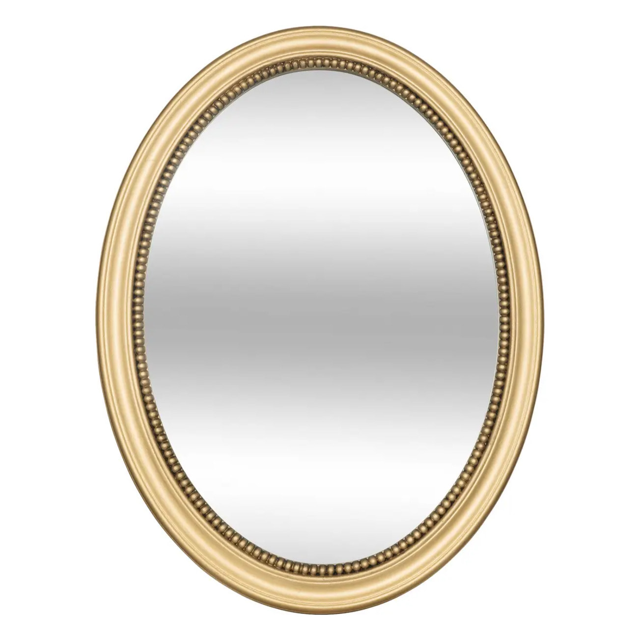 Miroir rond moulure "Victoria" 53x40cm or