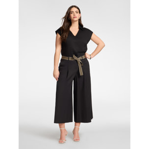 Elena Mirò - Camiseta con cuello - Negro