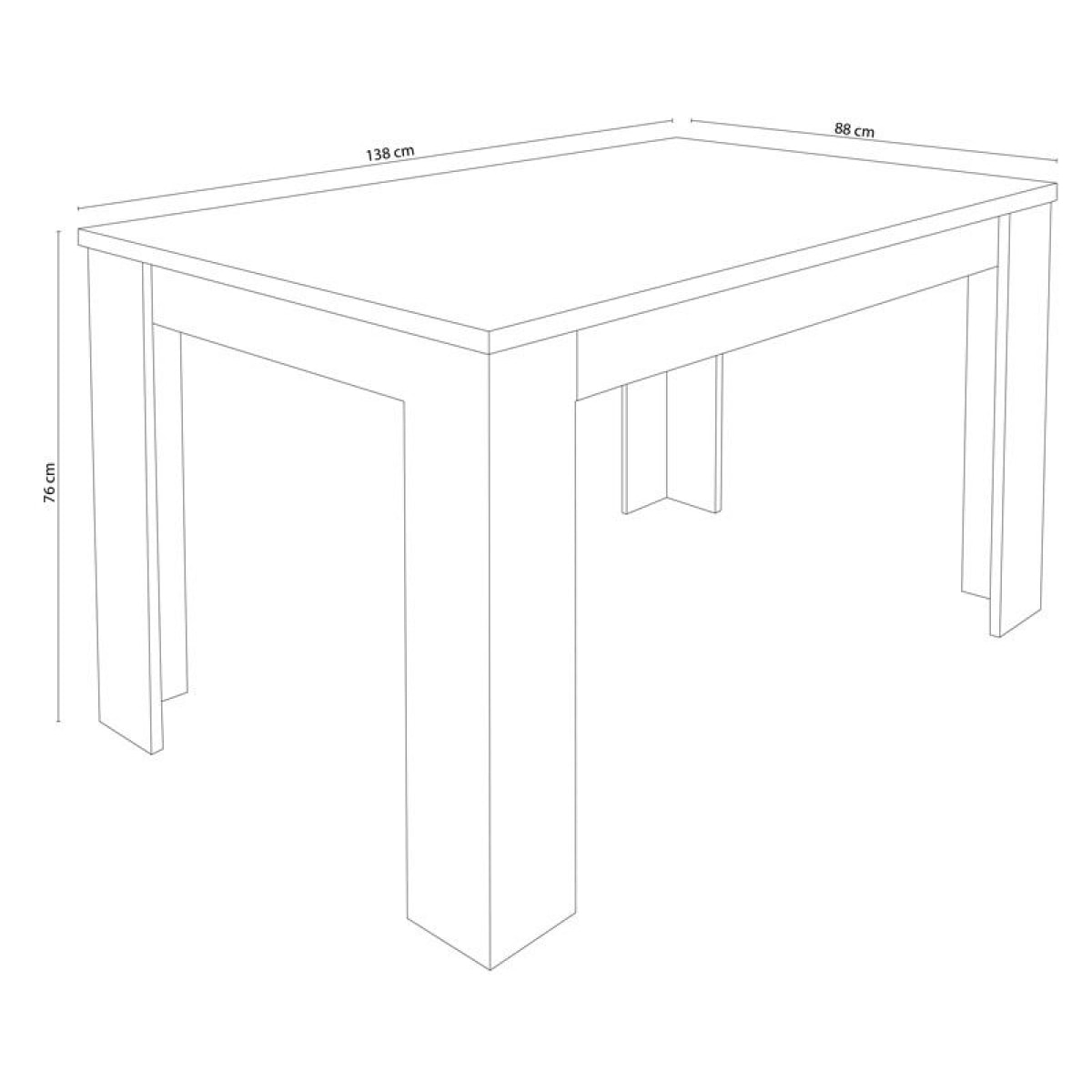 Mesa de comedor extensible Corfu Blanco