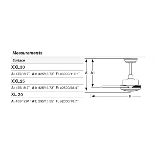 ROTTERDAM 30 XXL LED Ventilateur de plafond blanc