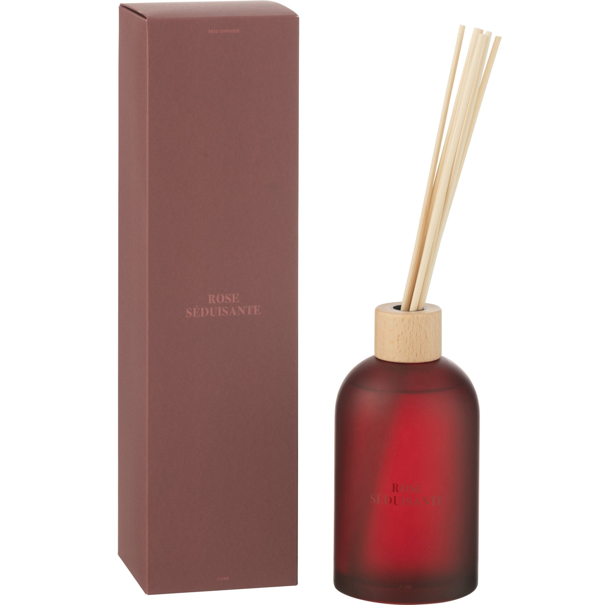 J-Line Bâtonnets parfumés Accords Essentiels - Rose Séduisante - rouge - 550 ml