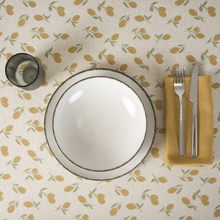 Lot de 2 serviettes jacquard Massaic Amber Gold