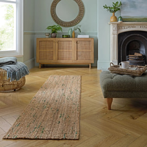 Tapis de couloir en jute coloré SARITA