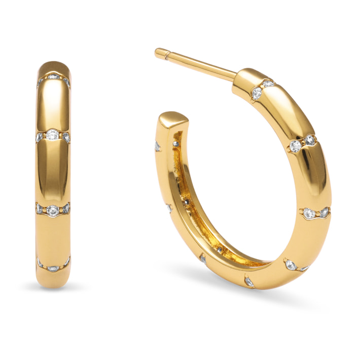 Pendientes Aro Starla Sparks M Baño Oro