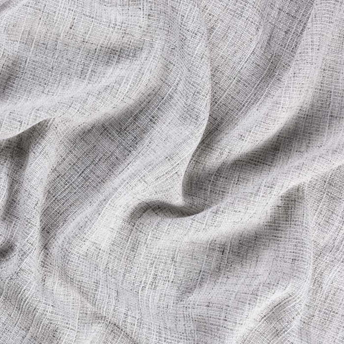 Rideau tamisant  - Effet lin authentique - Gris clair