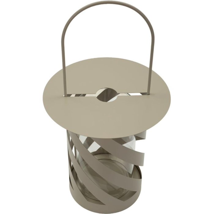 LANTERNA SATURNO TORTORA TWIST CM Ø 23X43