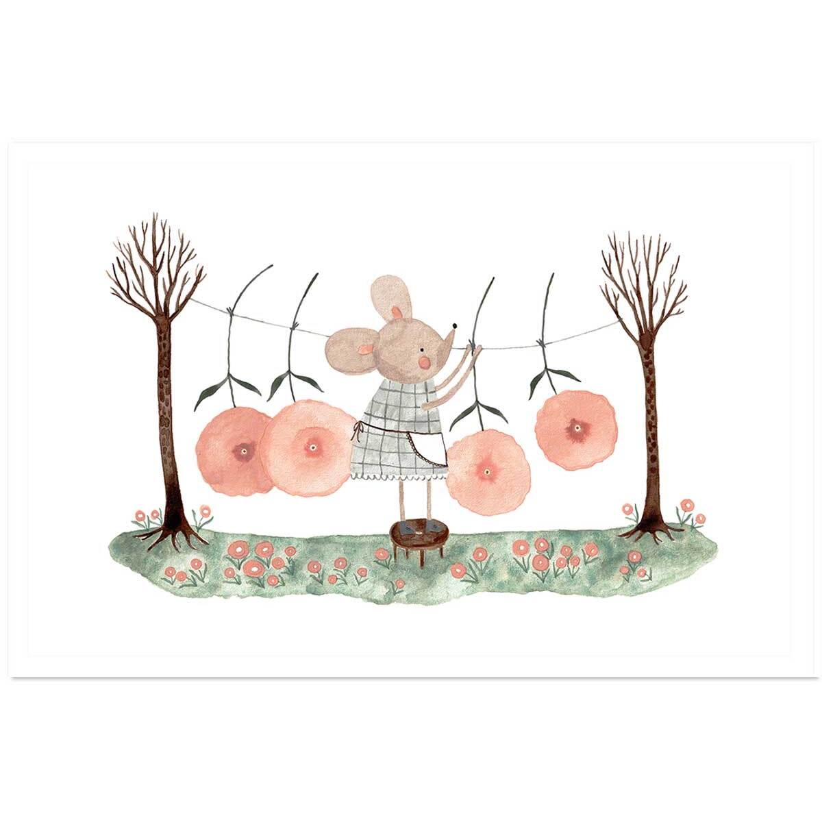 Affiche enfant lessive chez souricette  Affiche seule