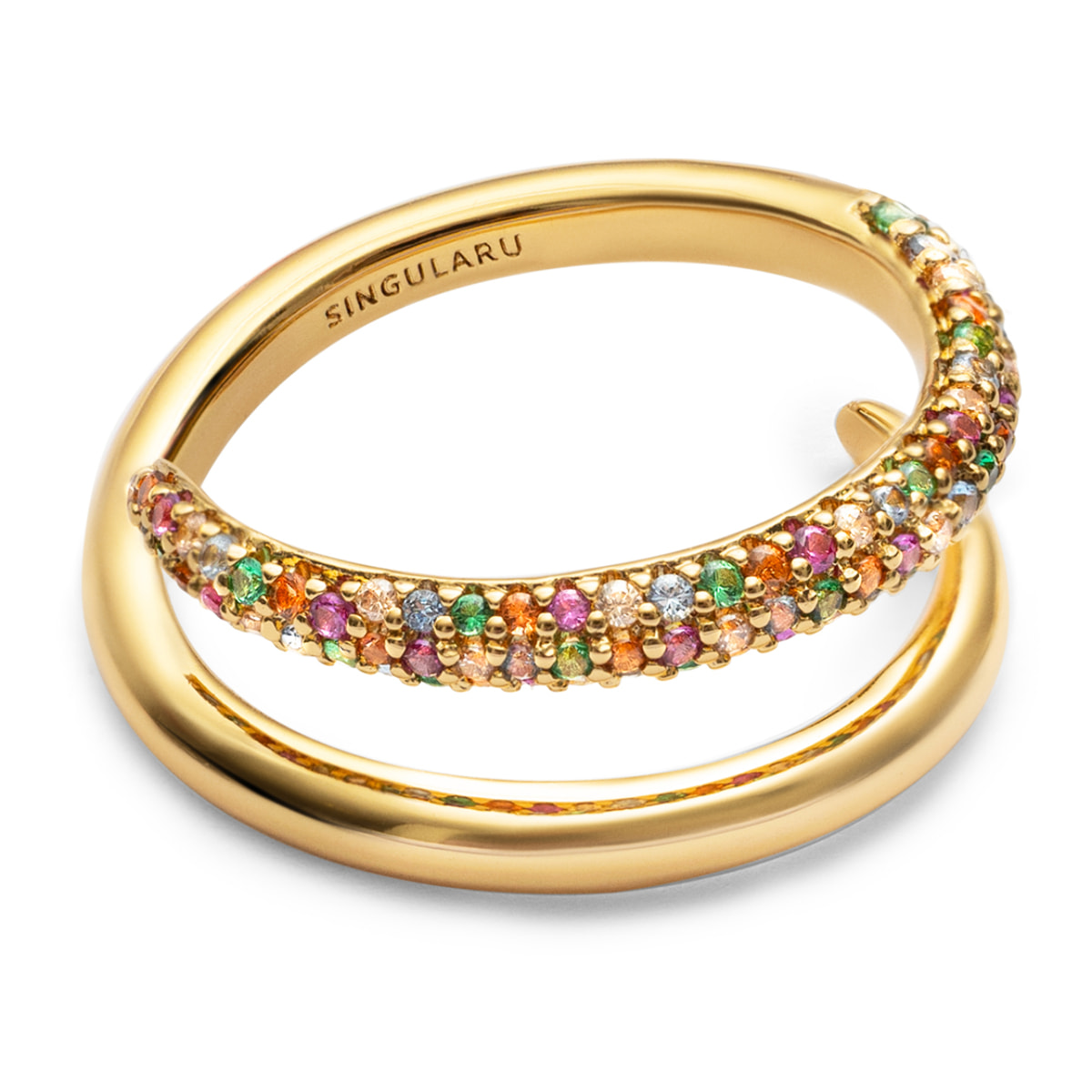 Anello Doble Scarlett Dance Placcato Oro