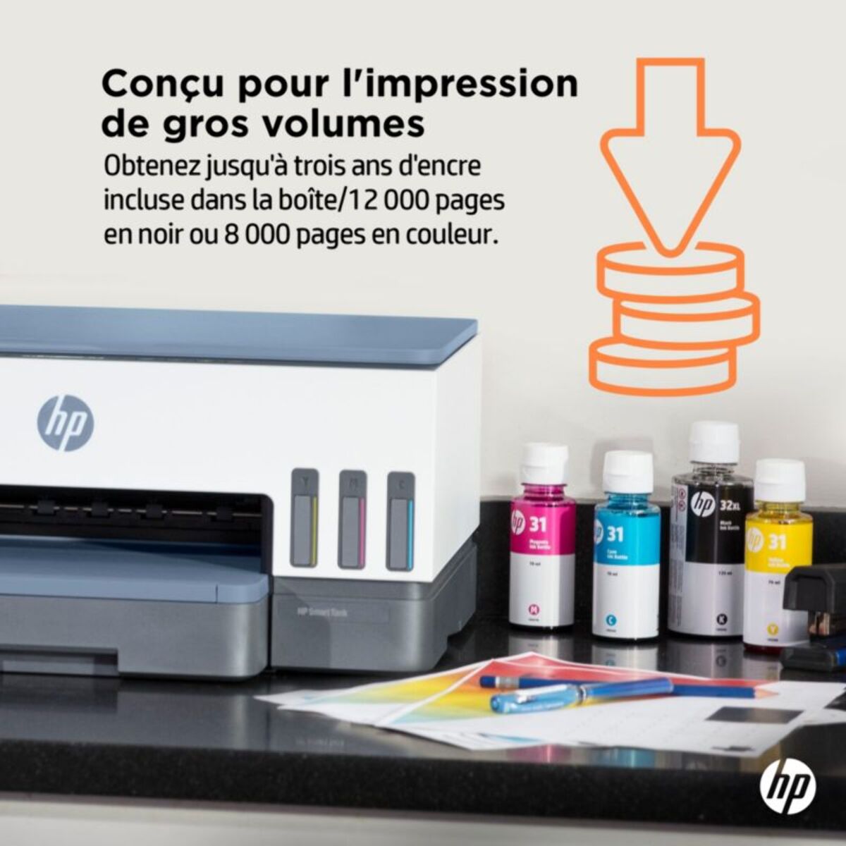 Imprimante jet d'encre HP Smart Tank Plus 7006