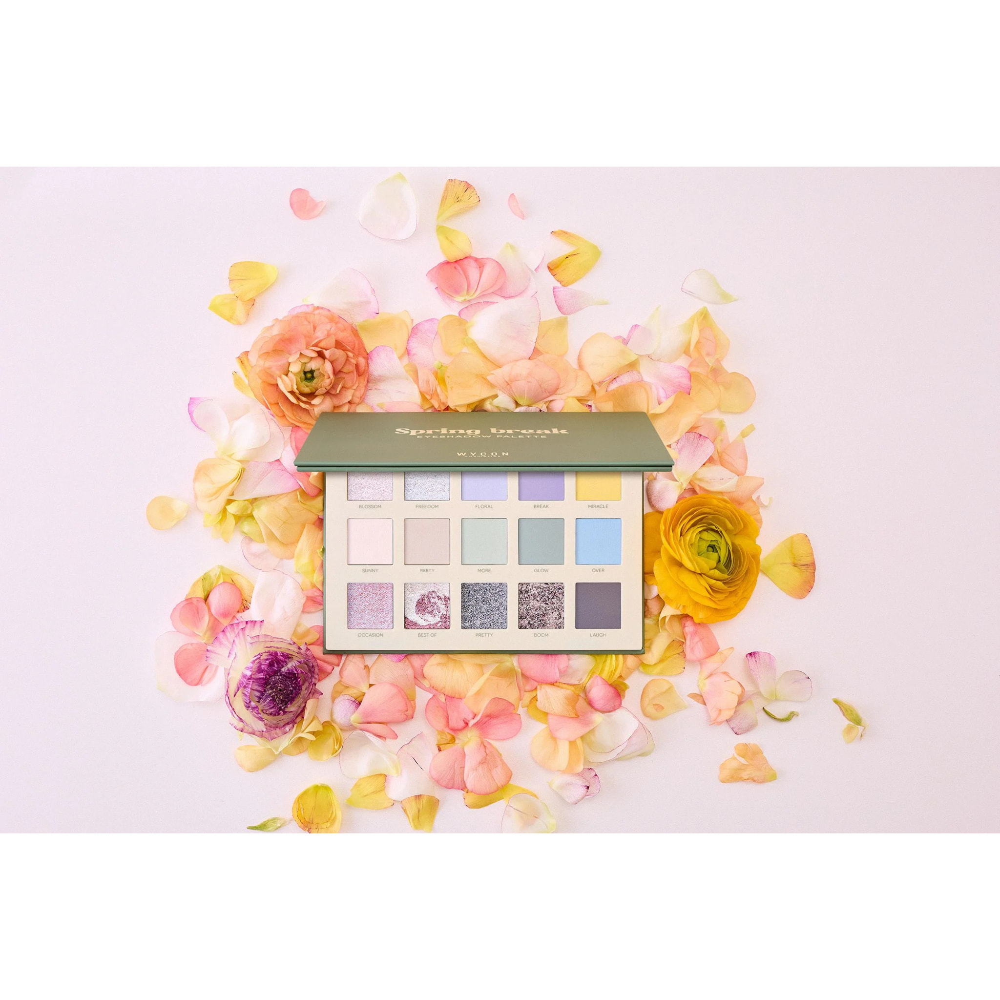 SPRING BREAK EYESHADOW PALETTE Palette occhi con 15 ombretti matt e shimmer.