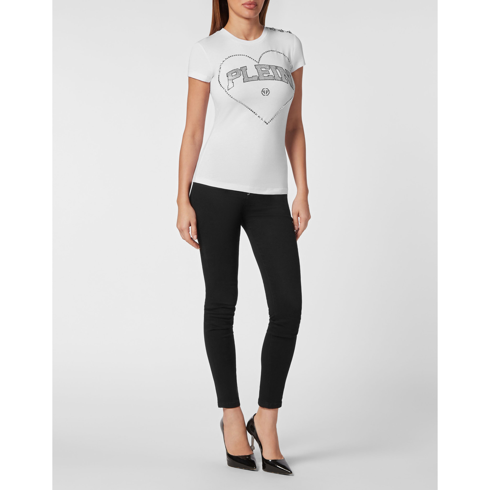 PHILIPP PLEIN Camiseta de corte slim HEART