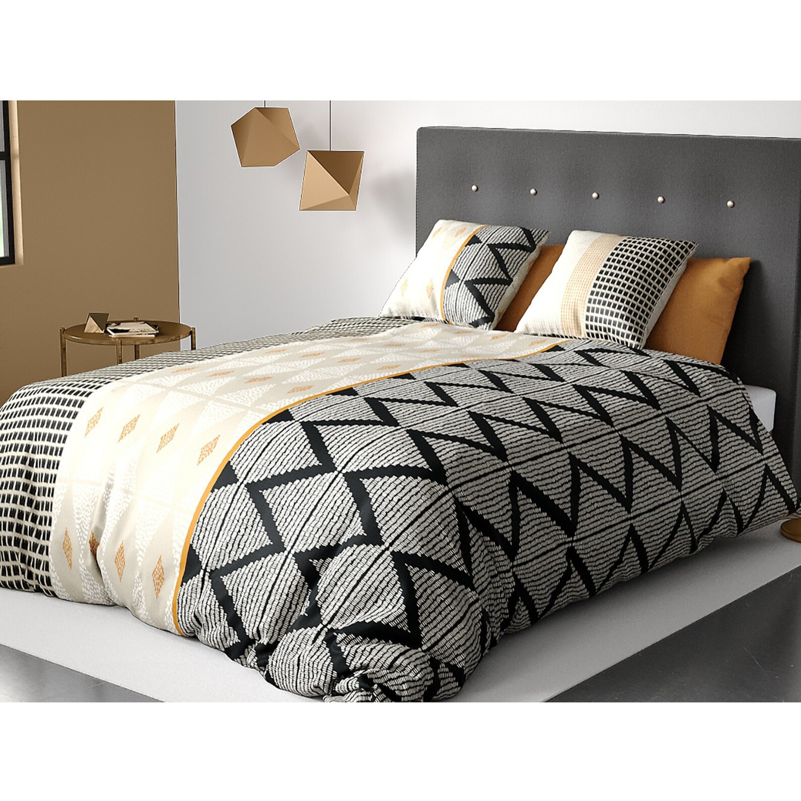 Parure housse de couette coton multicolore