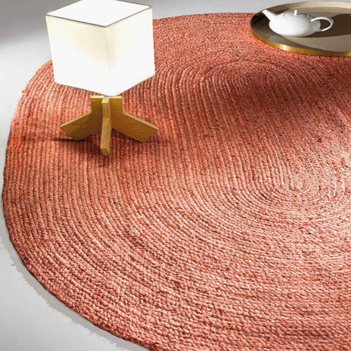 Tapis en jute tissé motif uni NEJO