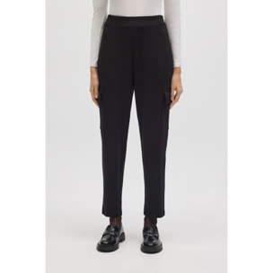 Pantaloni cargo neri fluidi