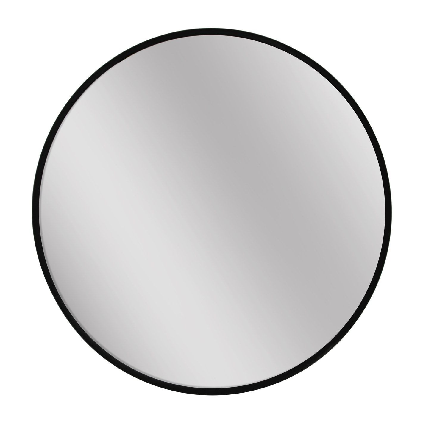 Espejo redondo Halo aluminio negro 60x60x5 cm