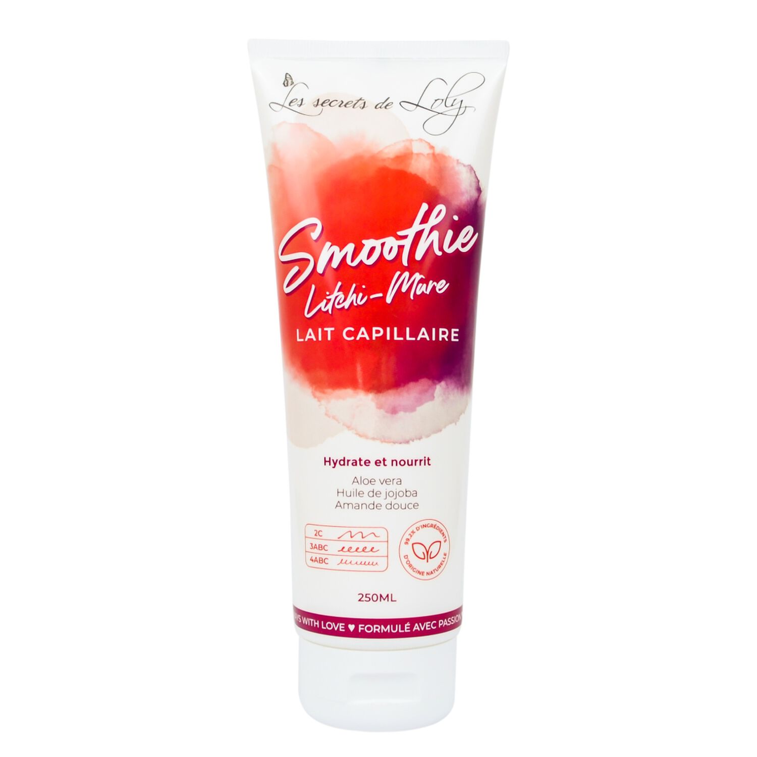 Smoothie Litchi-Mûre - Lait Sans Rinçage Capillaire Très Nourrissant 250ml