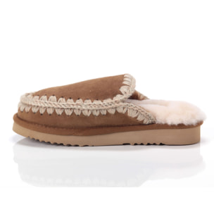 Boots Mou SLIPPER PLAT Marrone