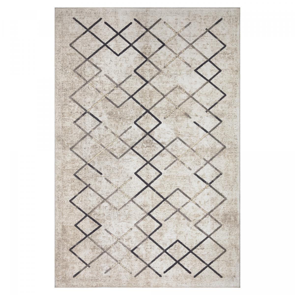 Tapis kilim Piro, doux et soyeux motif déstructuré