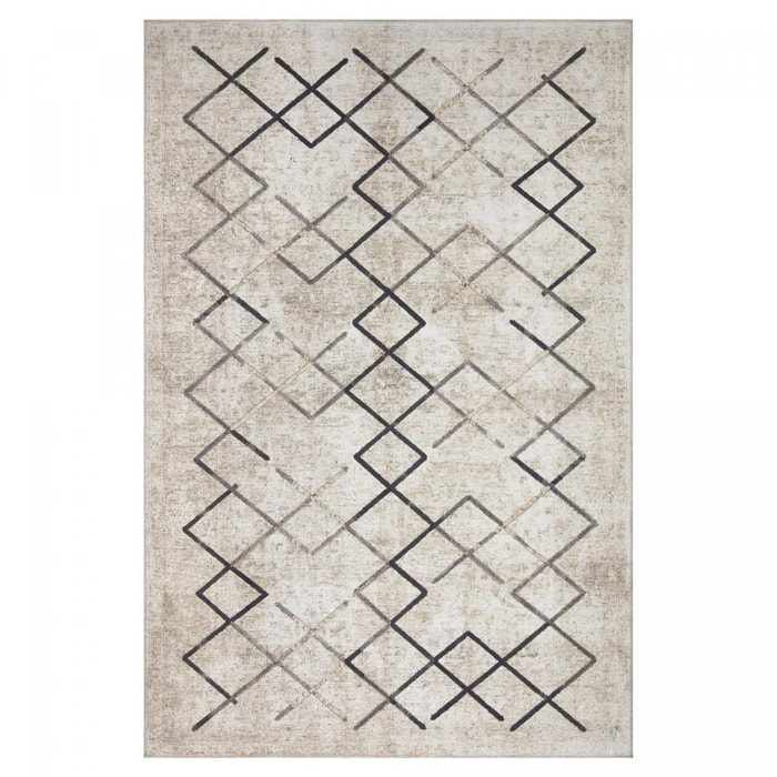 Tapis kilim Piro, doux et soyeux motif déstructuré
