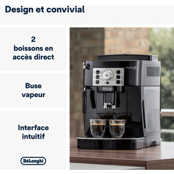 Expresso Broyeur DELONGHI Magnifica S ECAM 22.140.B noir
