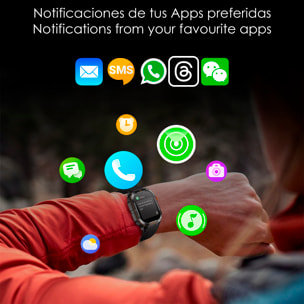 Smartwatch D16 con corona multifunzione intelligente, oltre 100 modalità sportive, monitoraggio della salute e torcia.