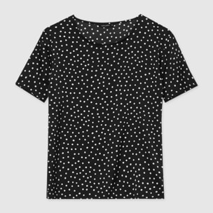 Blusa a pois in raso