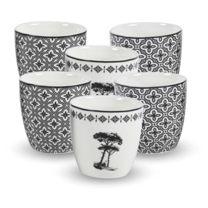 Lot de 6 gobelets, VILLA LES PINS