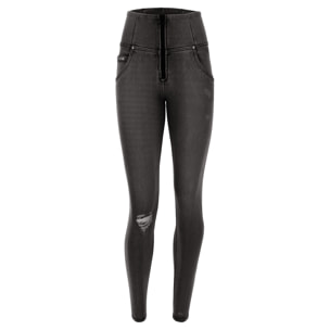 Jeans push up WR.UP® superskinny con vita alta in denim navetta con strappi