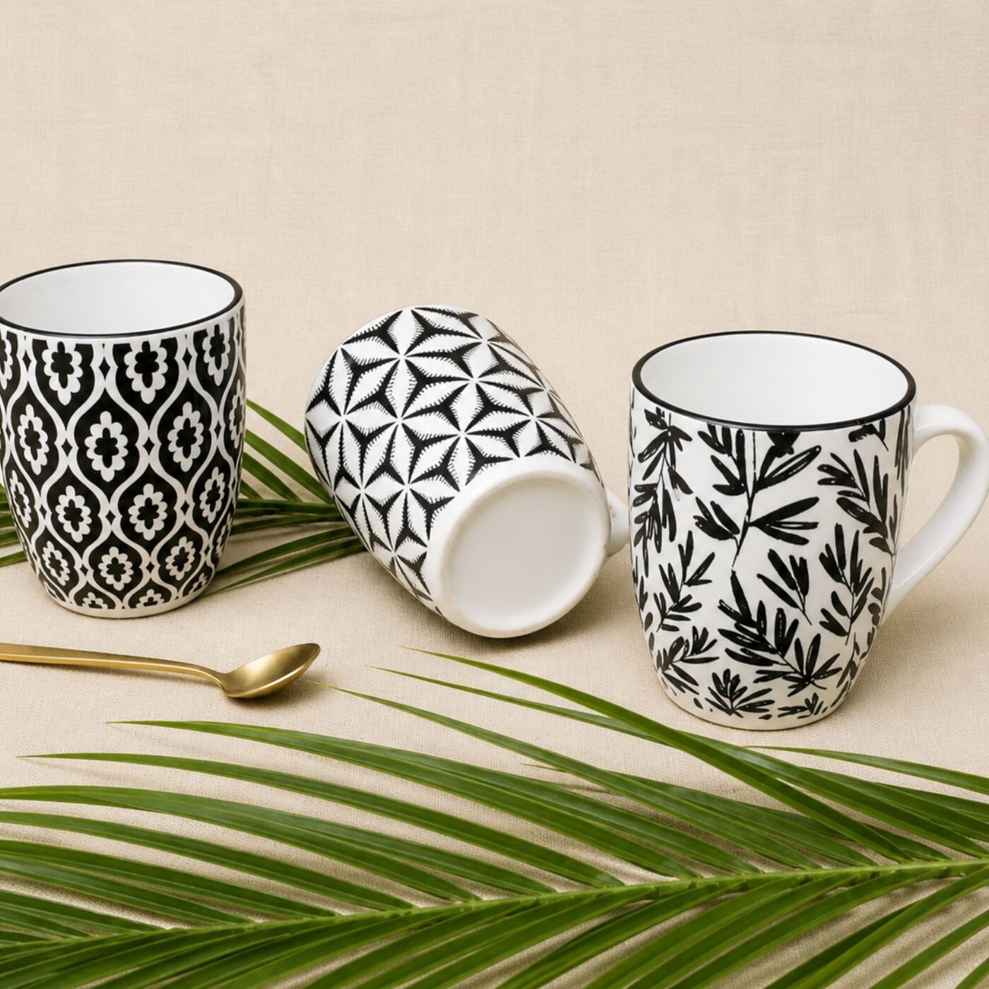 Lot de 6 mugs, SAVANA