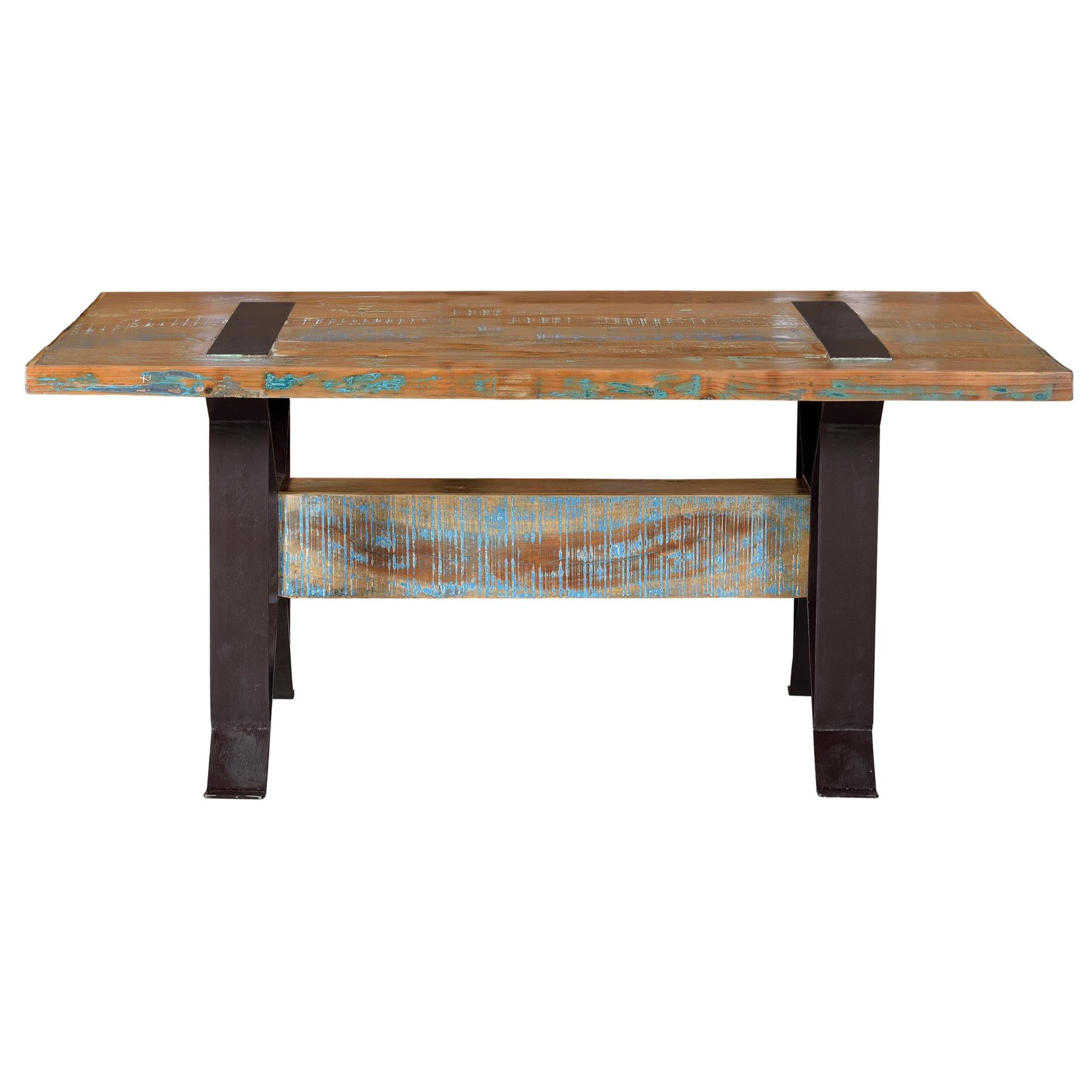 Mesa de comedor - madera reciclada y hierro
