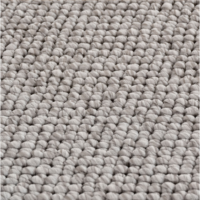HELIX - Tapis moderne rond effet laine bouclé gris