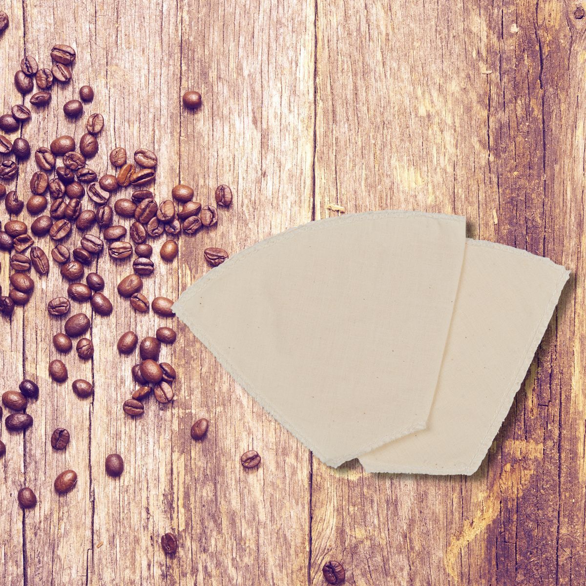 Lot de 2 filtres à café réemployables en coton Fackelmann