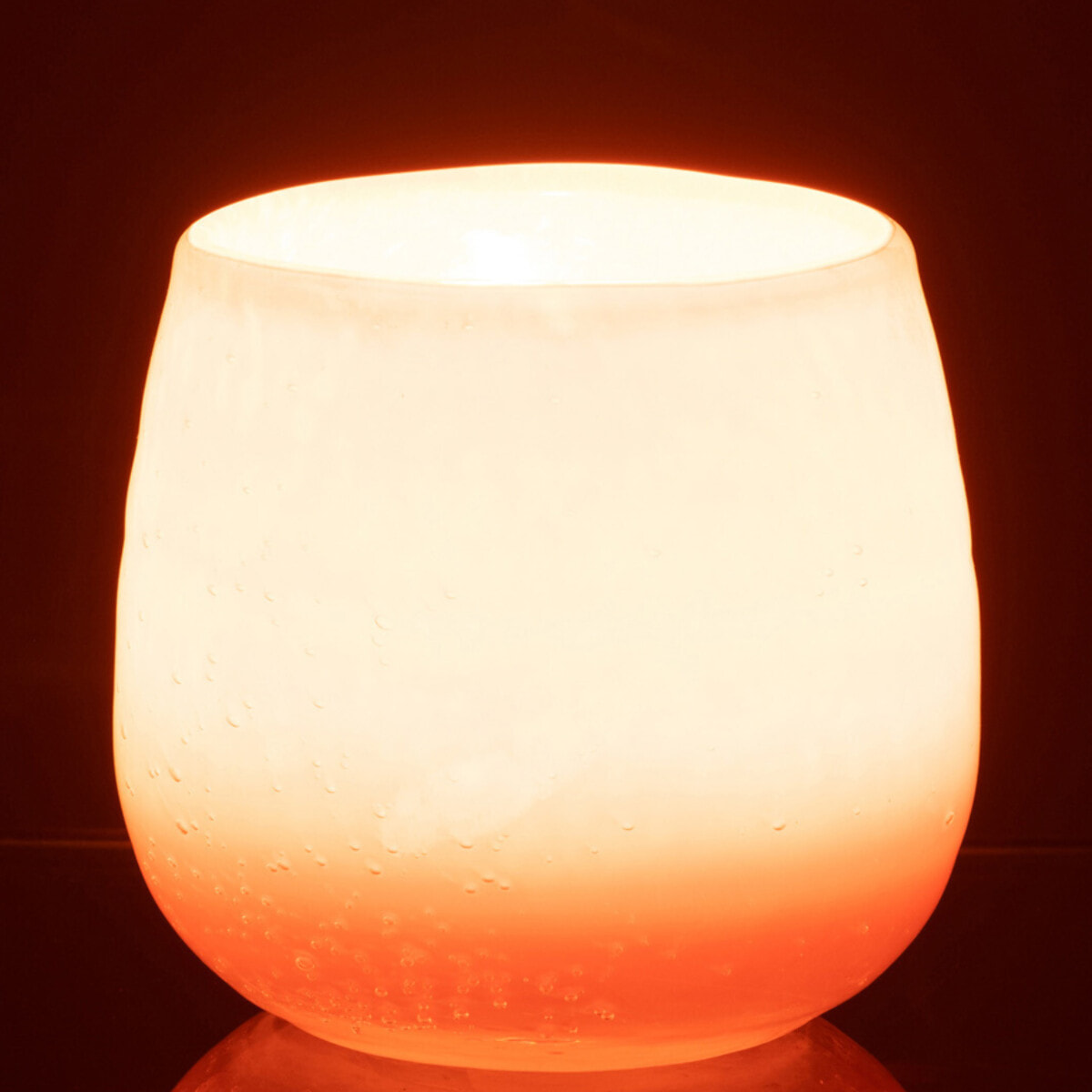 J-Line vase Juliette - verre - orange/rose - small - Ø 11 cm