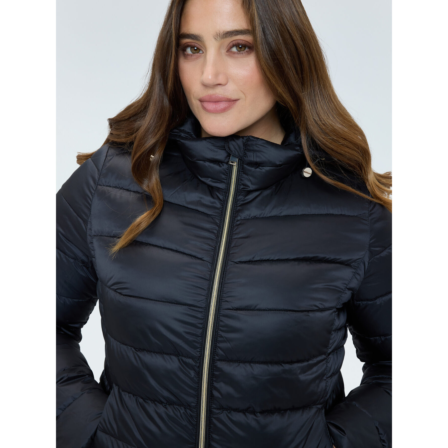 Fiorella Rubino - Plumífero acolchado con capucha desmontable - Negro