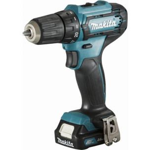 Perceuse visseuse 12 V CXT Li-Ion 2 Ah BL1021B Ø 10 mm MAKITA - 2 batteries, chargeur, coffret - DF333DWAE