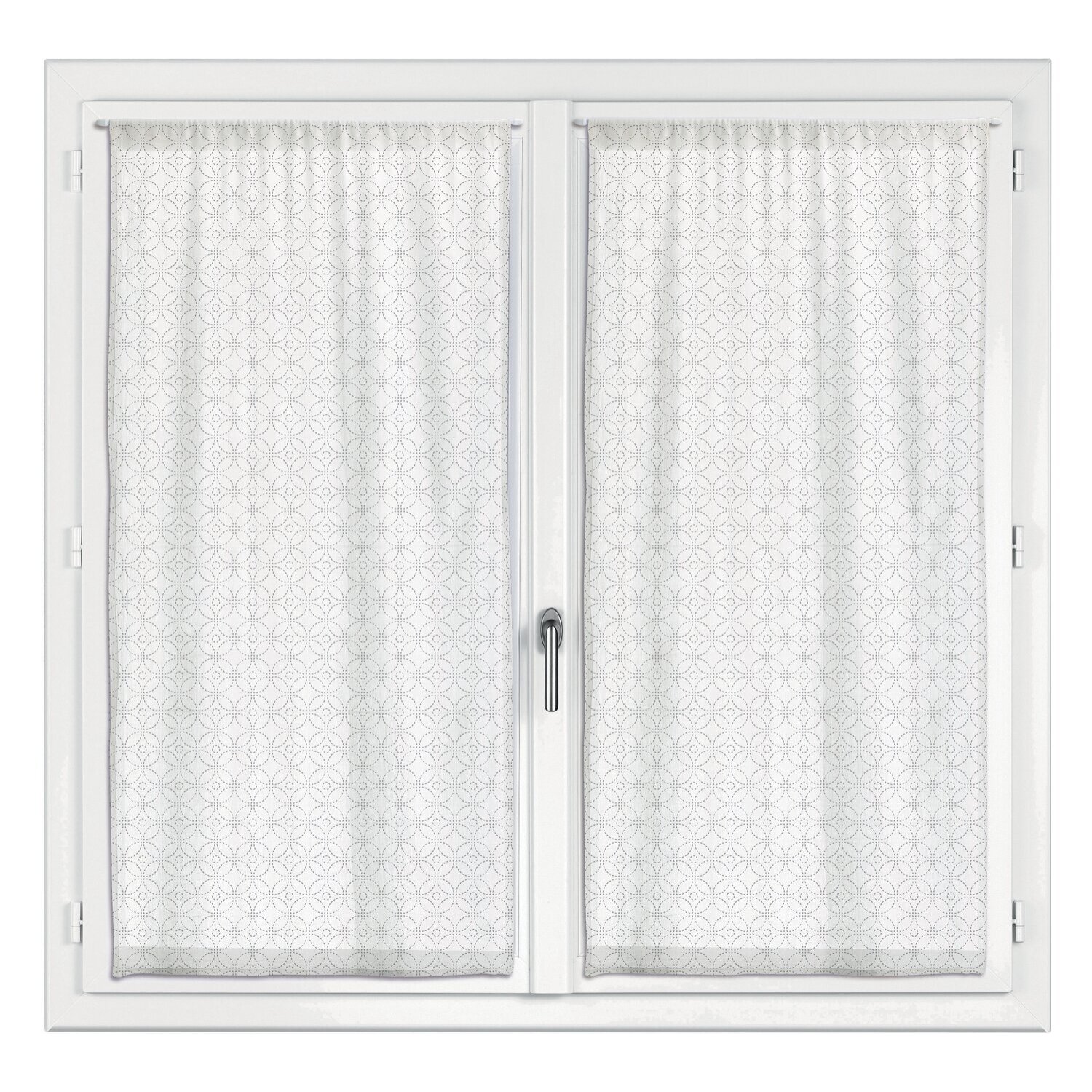 Lot de 2 rideaux voile touch fantaisie