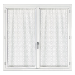 Lot de 2 rideaux voile touch fantaisie