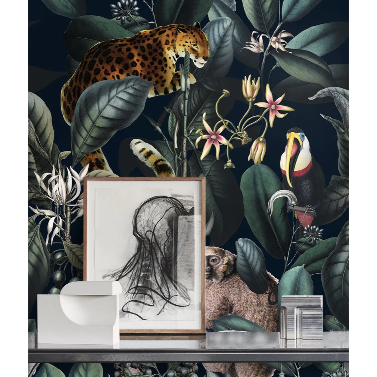 Carta da Parati Giungla Botanica