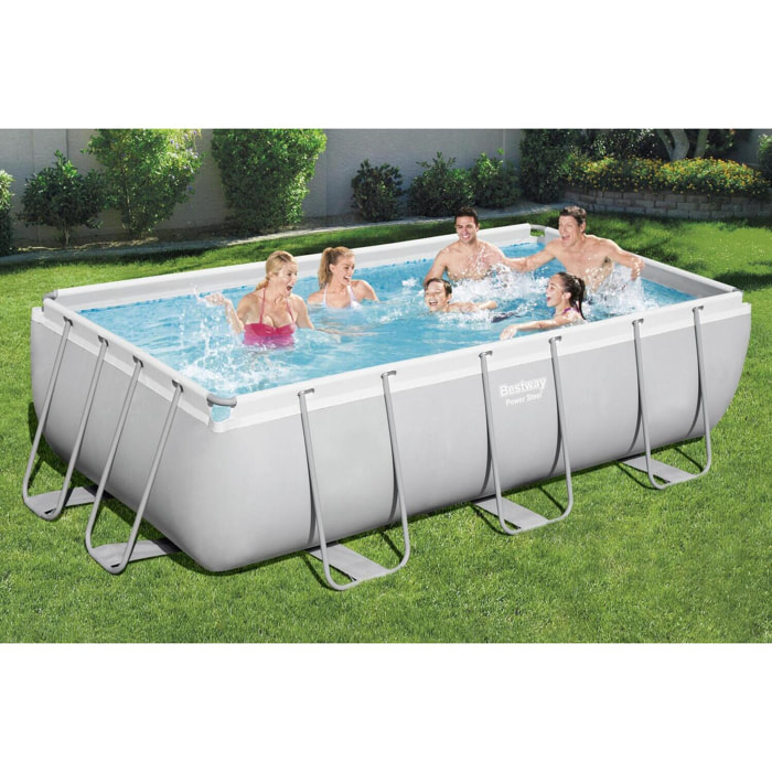 Piscine tubulaire rectangulaire 4,04 x 2,01 x 1 m LUNA