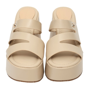 Ciabatta con zeppa - tacco 9,0 cm - plateaux 4,0 cm