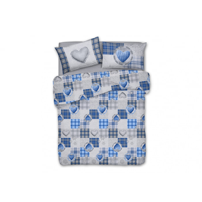 Copripiumino Parure Sacco Love Mountain Blu