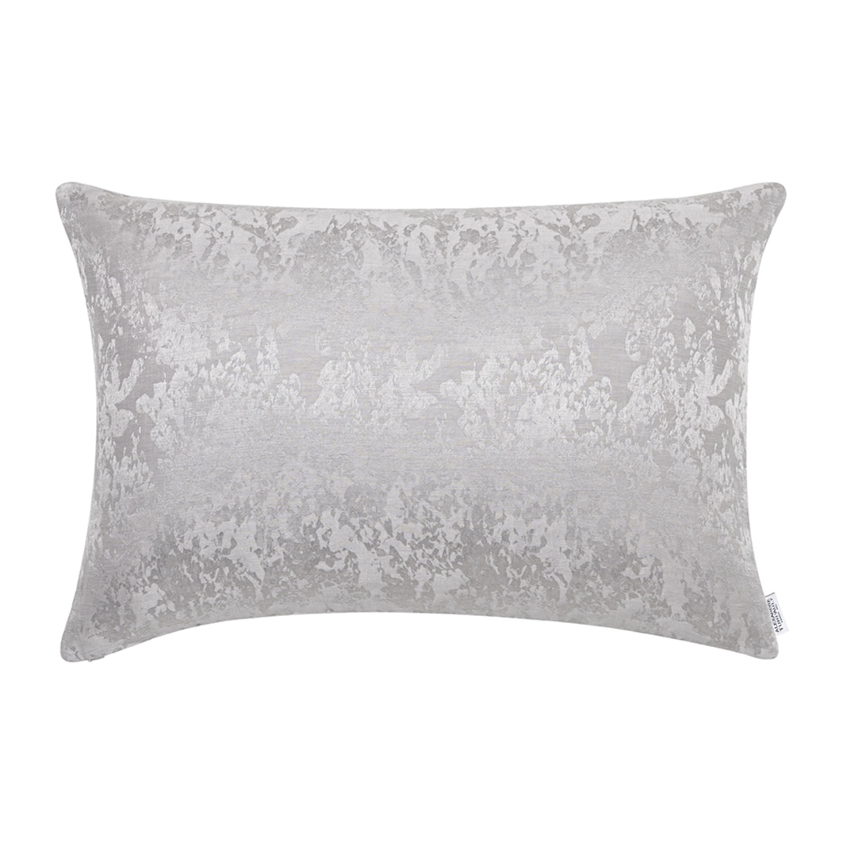 Housse de coussin imprimée en lin et  soie, LIN & SOIE, Gris Argent