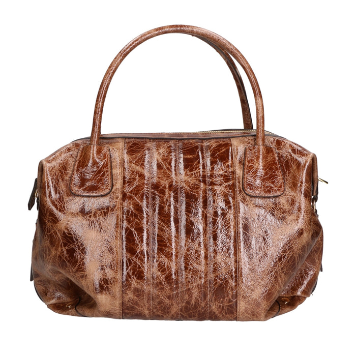 Borsa a mano da donna Made in Italy - Modello Wilma - Vera pelle - 34.0 x 23.0 x 13.0 cm