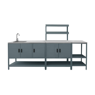 Cuisine extérieure 3 modules acier inoxydable  NAXOS 3 MODULES