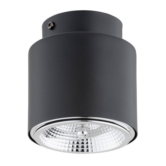 Lampada da soffitto Nano in acciaio nero opaco