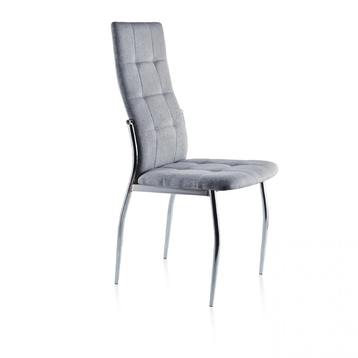 Pack 4 sillas de comedor en tejido gris 57x44 cm Diana Tejido - Gris