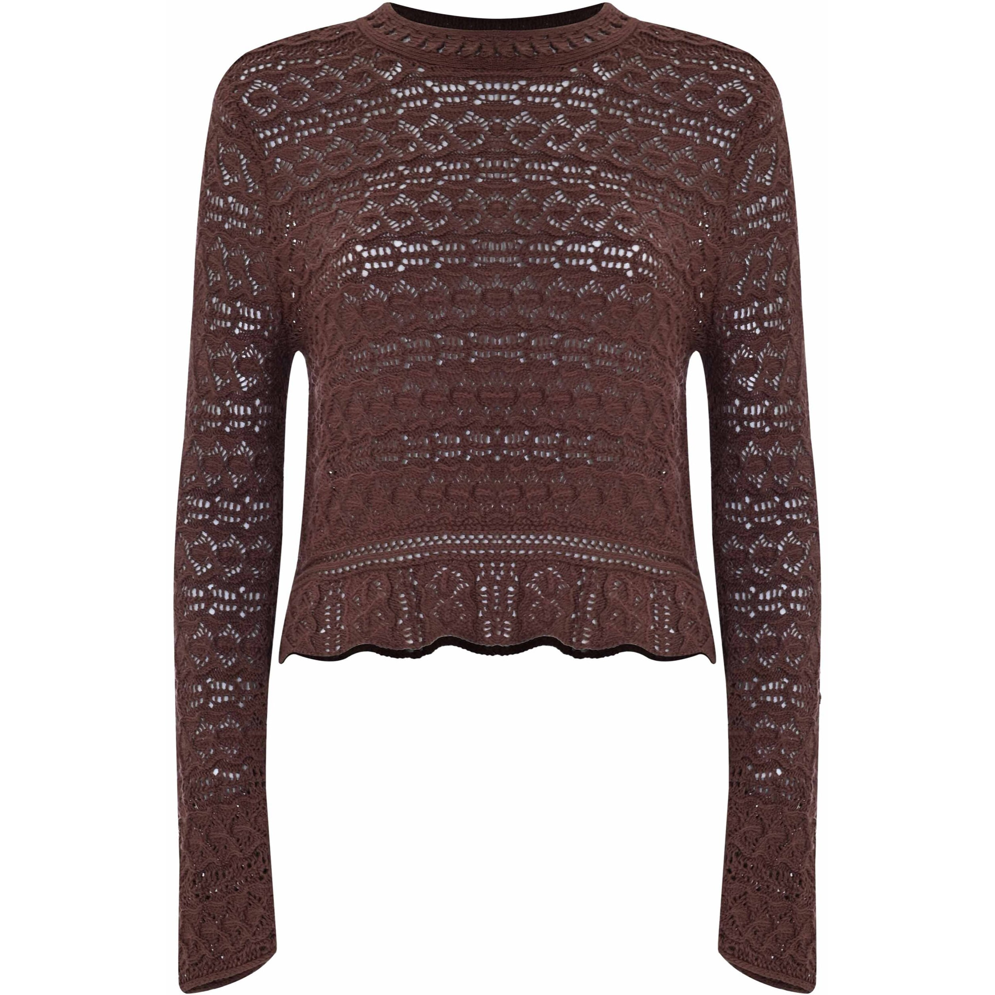 Kocca - Maglia crop con lavorazione a traforo Donna
