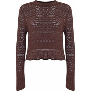 Kocca - Maglia crop con lavorazione a traforo Donna