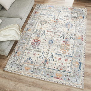 Radom - tapis vintage lavable en machine à 30°C, crème