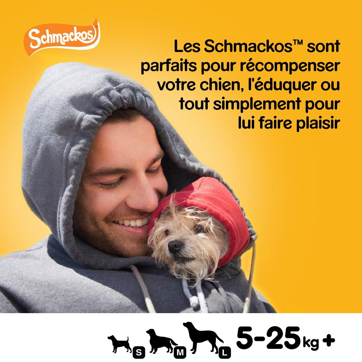 PEDIGREE Schmackos Récompenses multi mix friandises pour chien 12x144g